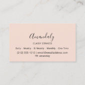 Minimalismus Elegantes Skript Makeup Artist Blush Visitenkarte (Rückseite)