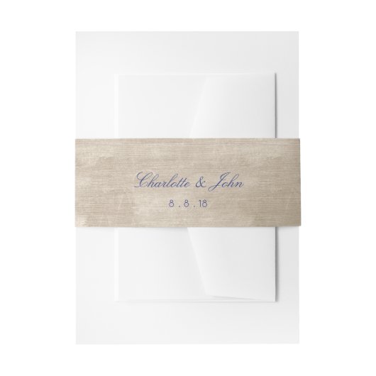 Minimalismus Elfenbein Velvet Rücksendeadressen-Au Einladungsbanderole (Vorderseite Beispiel)