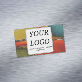Minimalismus Farbblockierung der Unternehmensförde Magnetische Visitenkarte