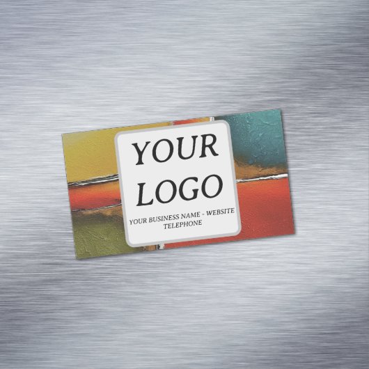 Minimalismus Farbblockierung der Unternehmensförde Magnetische Visitenkarte (Beispiel)