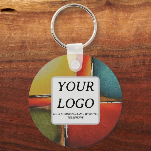 Minimalismus Farbblockierung der Unternehmensförde Schlüsselanhänger (Vorderseite)