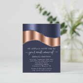 Minimalismus für den QR-Code der Blue Navy Rose (Stehend Vorderseite)