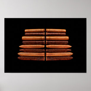 Minimalismus für kubanische Zigarren-Tabak Poster