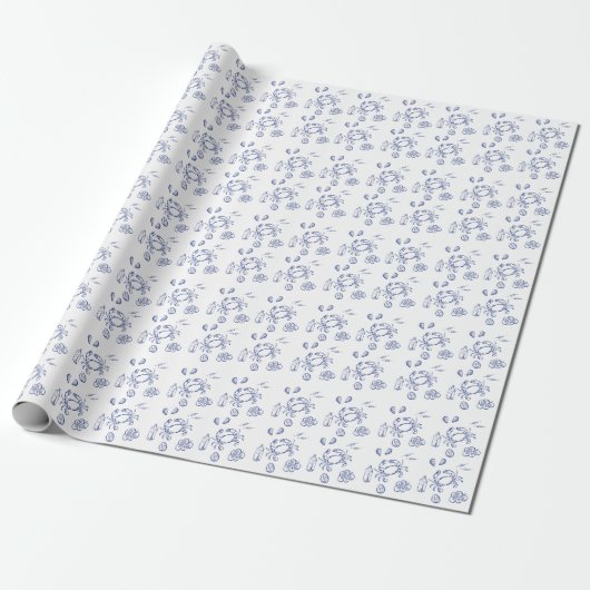 Minimalismus für Meeresnahrung Geschenkpapier (Ungerollt)