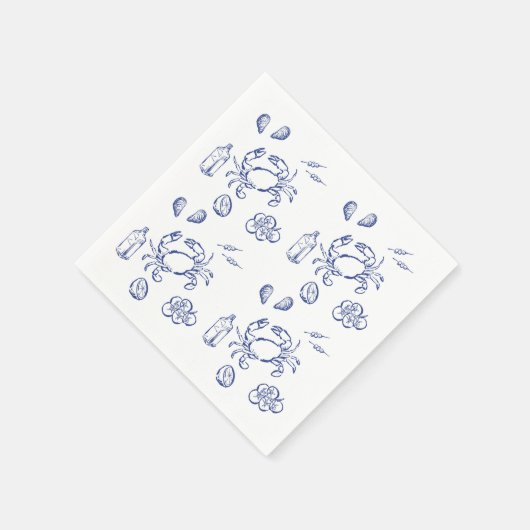 Minimalismus für Meeresnahrung Serviette (Ecke)