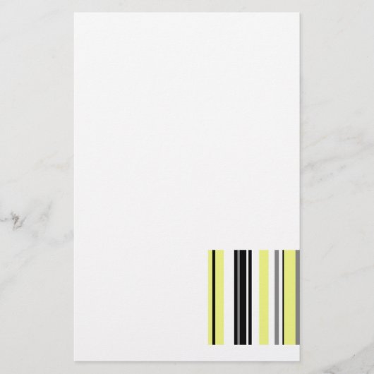 Minimalismus Gelbe Streifen Briefpapier (Vorderseite)