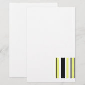 Minimalismus Gelbe Streifen Briefpapier (Vorne/Hinten)