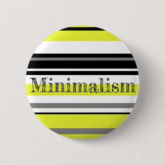 Minimalismus Gelbe Streifen Button (Vorderseite)