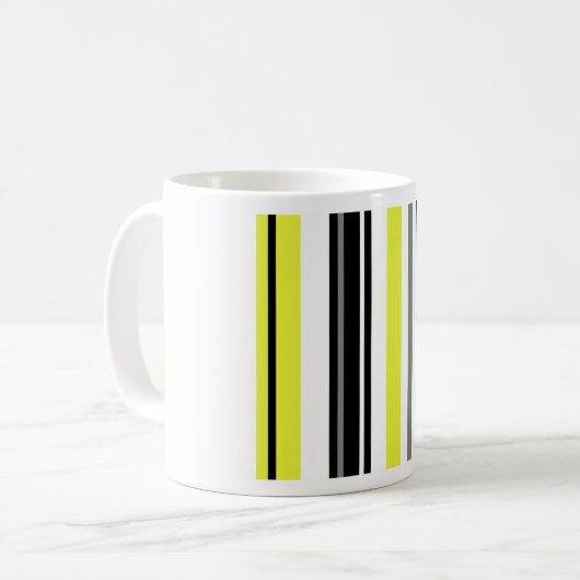 Minimalismus Gelbe Streifen Kaffeetasse (Vorderseite Links)