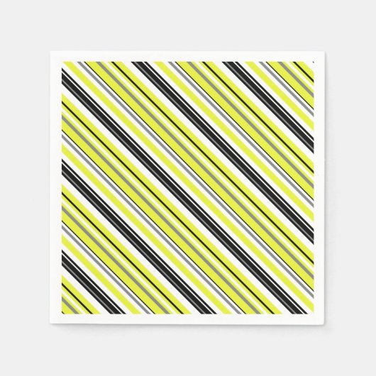 Minimalismus Gelbe Streifen Serviette (Vorderseite)