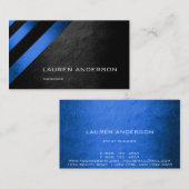 Minimalismus Geometrische Streifen Cobalt Blue Bla Visitenkarte (Vorne/Hinten)
