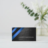 Minimalismus Geometrische Streifen Cobalt Blue Bla Visitenkarte (Stehend Vorderseite)
