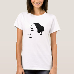 Minimalismus Gesicht Sketch Girl Lady Empower T-Shirt