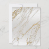 Minimalismus Gold Weiß grauer Marmor Silber Metall Einladung (Rückseite)