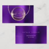 Minimalismus Golden Foil Glass Lila Gerahmte VIP Visitenkarte (Vorne/Hinten)