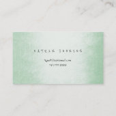Minimalismus Golden Foil Glass Mint Grüne VIP Visitenkarte (Rückseite)