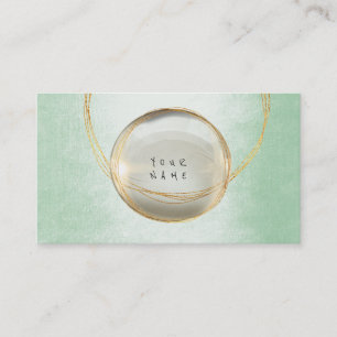 Minimalismus Golden Foil Glass Minze Grüne Vegeta Visitenkarte