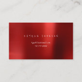 Minimalismus Golden Foil Glass Red Gerahmt VIP Visitenkarte (Rückseite)