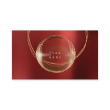 Minimalismus Golden Foil Glass Red Gerahmt VIP
