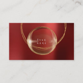Minimalismus Golden Foil Glass Red Gerahmt VIP Visitenkarte