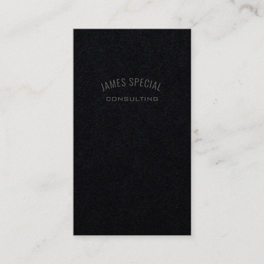 Minimalismus Gray Black Gray Berufliche Beratung Visitenkarte (Vorderseite)