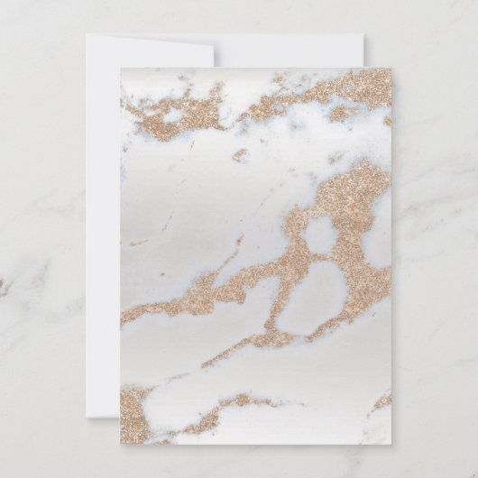 Minimalismus Gray Marble Gold Champaigne Geburtsta Einladung (Rückseite)