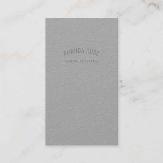 Minimalismus Gray Urban Gray Beruflich Consulting Visitenkarte (Vorderseite)
