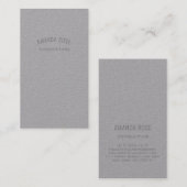 Minimalismus Gray Urban Gray Beruflich Consulting Visitenkarte (Vorne/Hinten)