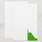 Minimalismus Green White Briefpapier (Vorne/Hinten)