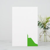 Minimalismus Green White Briefpapier (Stehend Vorderseite)
