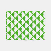Minimalismus Green White Fleecedecke (Vorderseite (Horizontal))