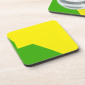 Minimalismus Green White Getränkeuntersetzer (Linke Seite)