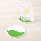 Minimalismus Green White Getränkeuntersetzer (Seite)