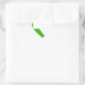 Minimalismus Green White Herz-Aufkleber (Tasche)