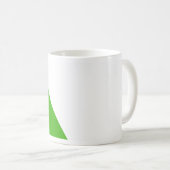 Minimalismus Green White Kaffeetasse (VorderseiteRechts)