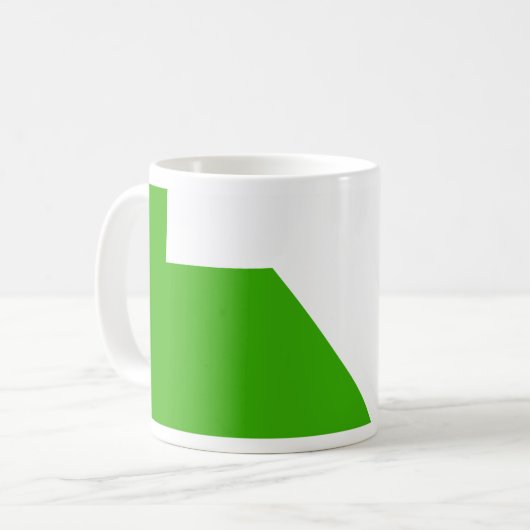 Minimalismus Green White Kaffeetasse (Vorderseite Links)