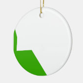 Minimalismus Green White Keramik Ornament (Links)
