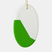 Minimalismus Green White Keramik Ornament (Rechts)
