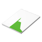 Minimalismus Green White Notizblock (Rotiert)