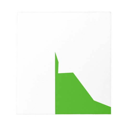 Minimalismus Green White Notizblock (Vorderseite)
