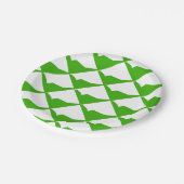 Minimalismus Green White Pappteller (Schrägansicht)