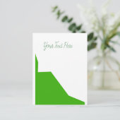 Minimalismus Green White Postkarte (Stehend Vorderseite)