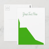 Minimalismus Green White Postkarte (Vorne/Hinten)