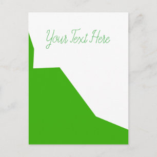 Minimalismus Green White Postkarte