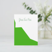 Minimalismus Green White Postkarte (Stehend Vorderseite)