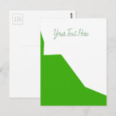 Minimalismus Green White Postkarte (Vorne/Hinten)