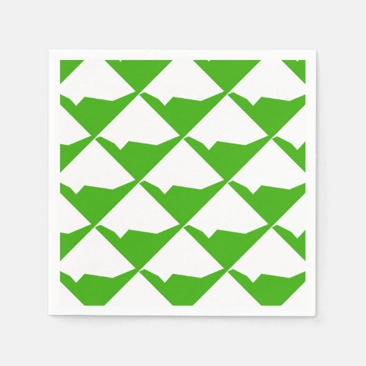 Minimalismus Green White Serviette (Vorderseite)