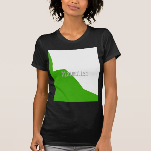 Minimalismus Green White T-Shirt (Vorderseite)