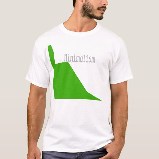 Minimalismus Green White T-Shirt (Vorderseite)