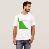 Minimalismus Green White T-Shirt (Vorne ganz)